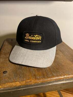 Brixton Jolt Medium Profile Snapback Hat - Black/Heather Grey